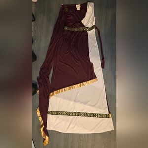 California Costumes Burgundy and Cream Dress